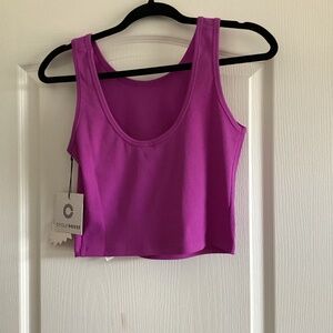 Cycle House Ribbed Cropped Tank Top